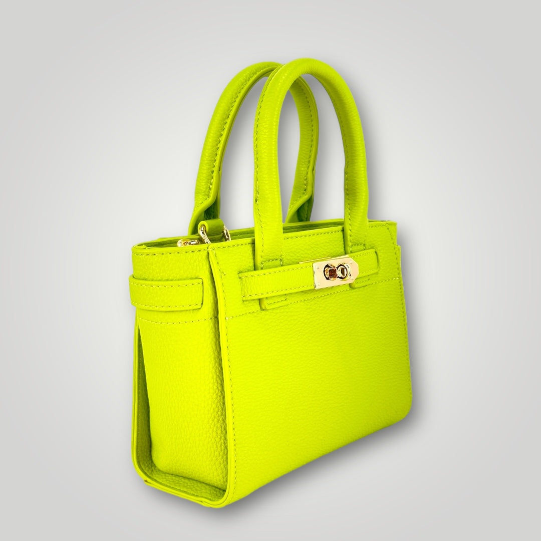 SHEDIR - BORSA A MANO IN SKAI - LIME