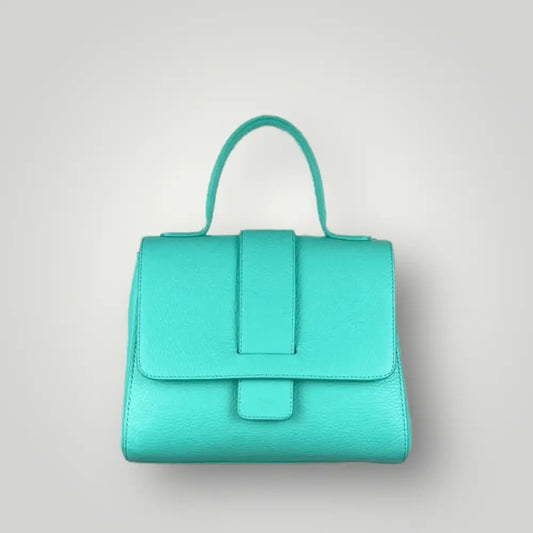 Alya - Borsa A Mano In Vera Pelle Dollaro Verde Tiffany Borsa A Mano