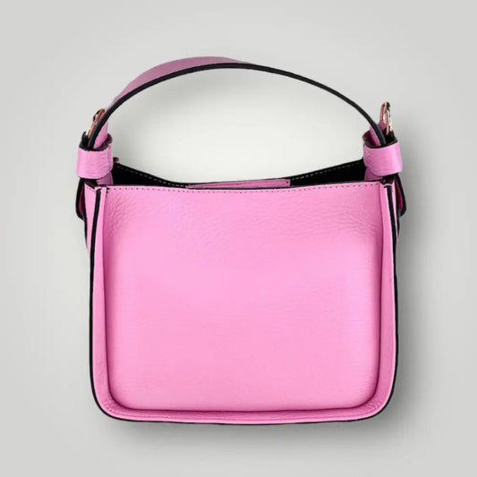 Borsa A Mano Chara In Pelle Dollaro - Rosa Borsa