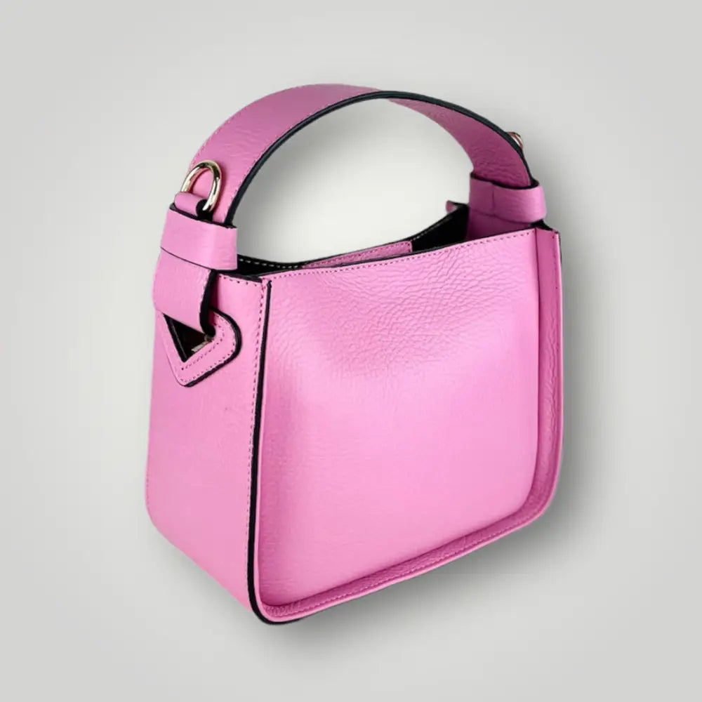 Borsa A Mano Chara In Pelle Dollaro - Rosa Borsa