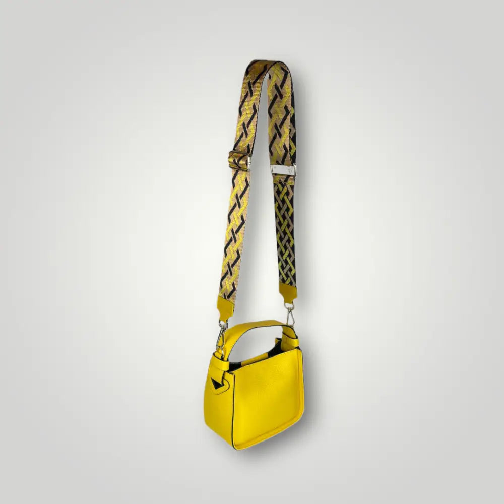 Chara - Borsa A Mano In Vera Pelle Dollaro Giallo Lemon Borsa A Mano