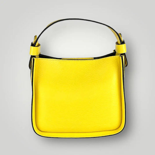 Chara - Borsa A Mano In Vera Pelle Dollaro Giallo Lemon Borsa A Mano