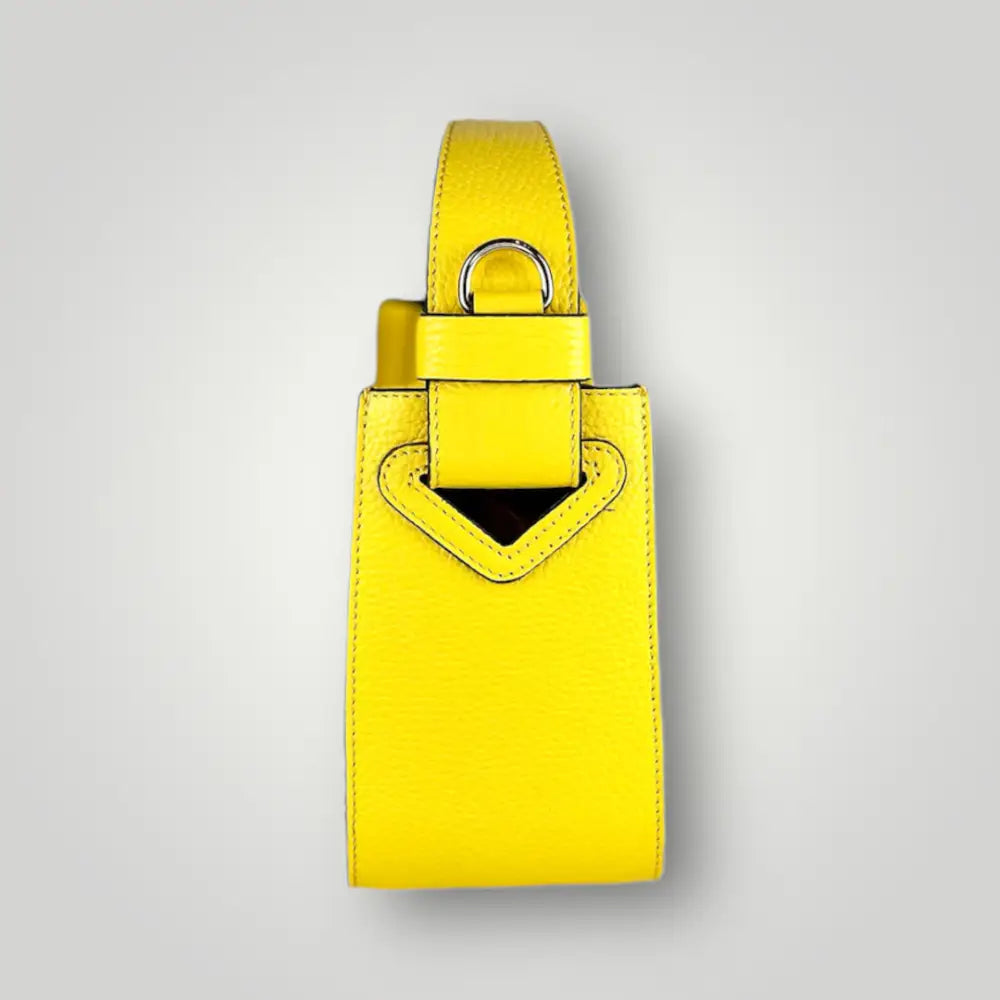 Chara - Borsa A Mano In Vera Pelle Dollaro Giallo Lemon Borsa A Mano