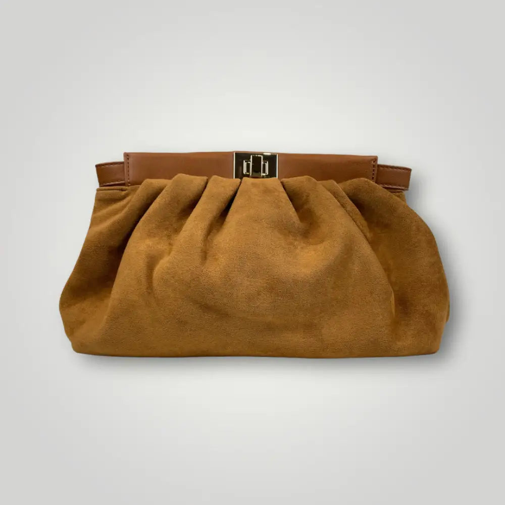 Cursa - Borsa A Mano In Similpelle Camoscio Camel Borsa A Spalla