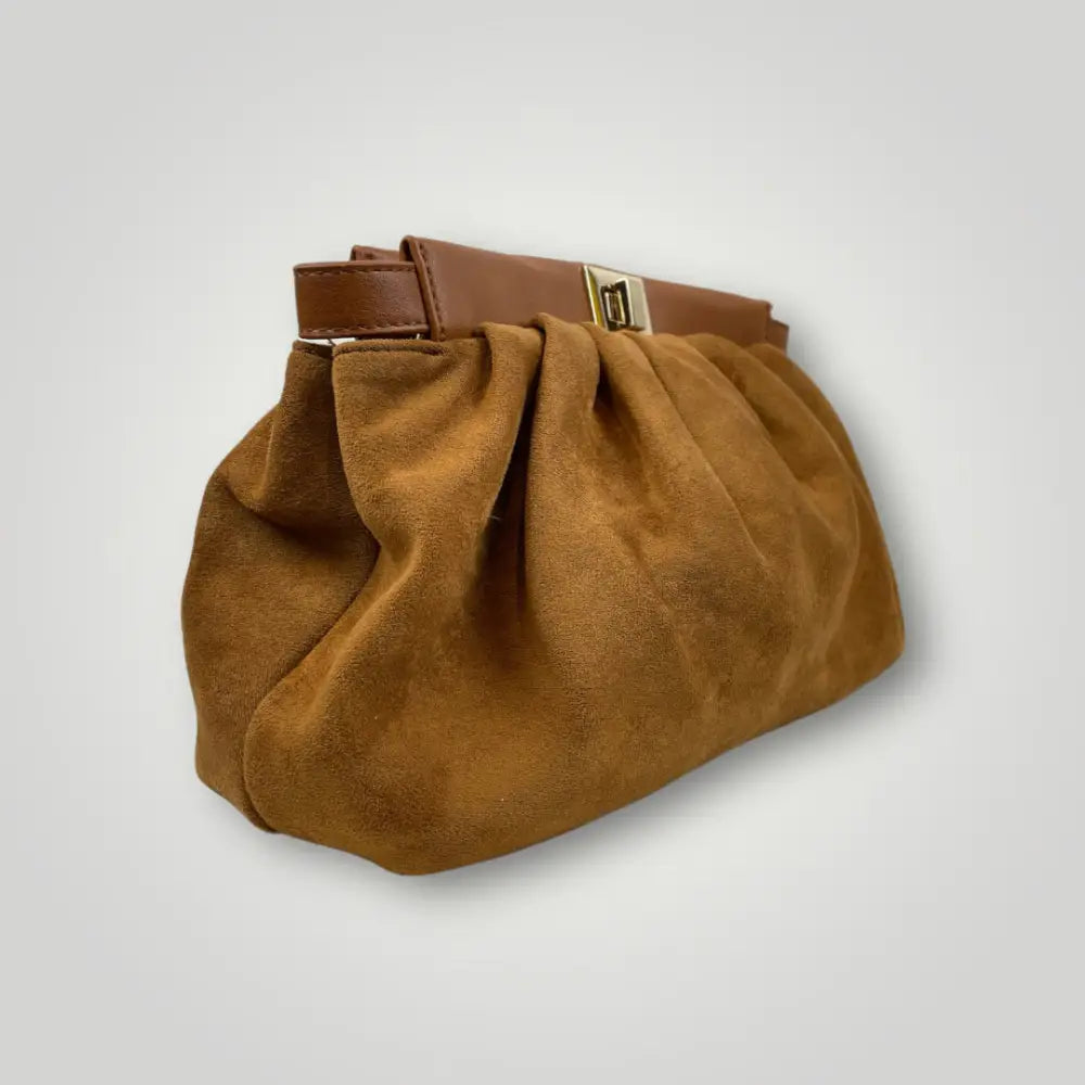 Cursa - Borsa A Mano In Similpelle Camoscio Camel Borsa A Spalla