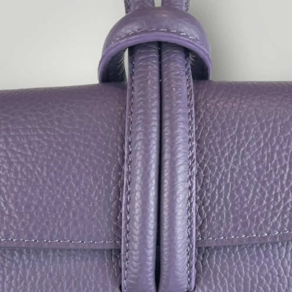 Hamal - Borsa A Mano In Vera Pelle Dollaro Viola Borsa A Mano