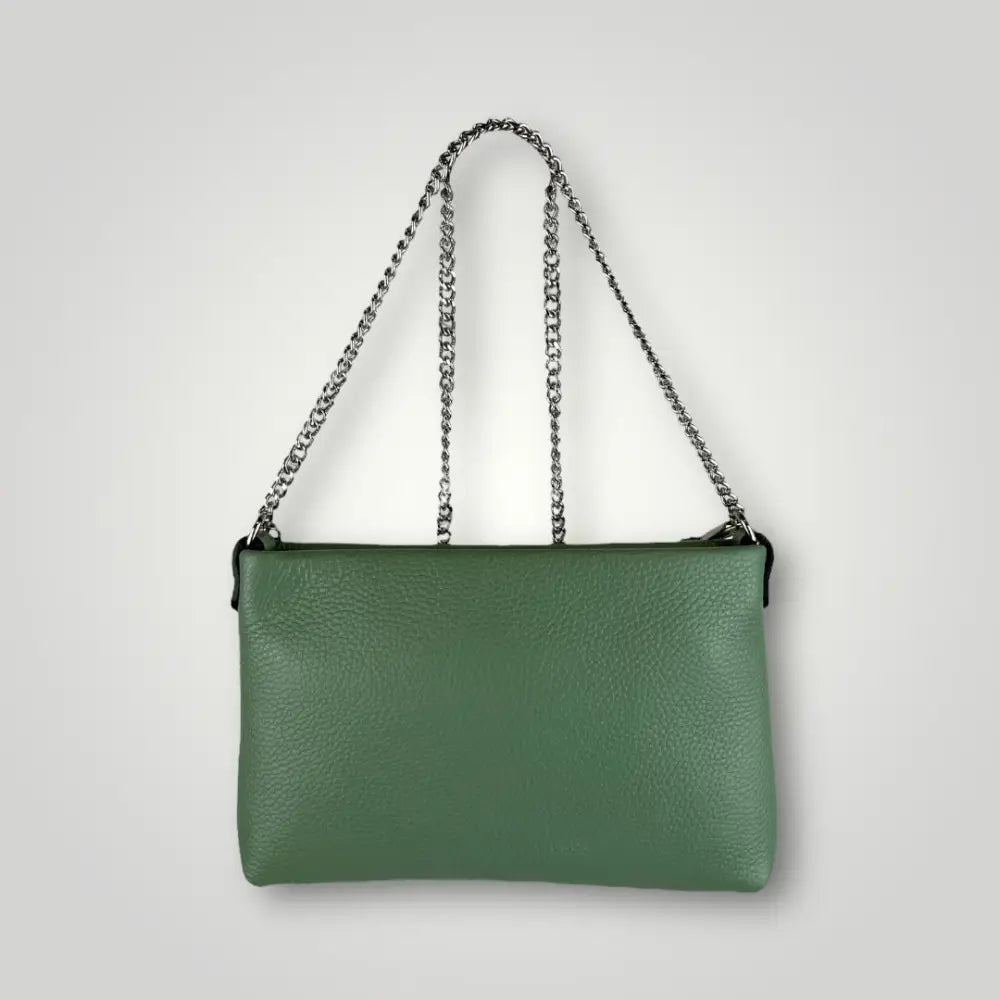 Mintaka - Borsa A Mano In Vera Pelle Dollaro Verde Borsa A Mano