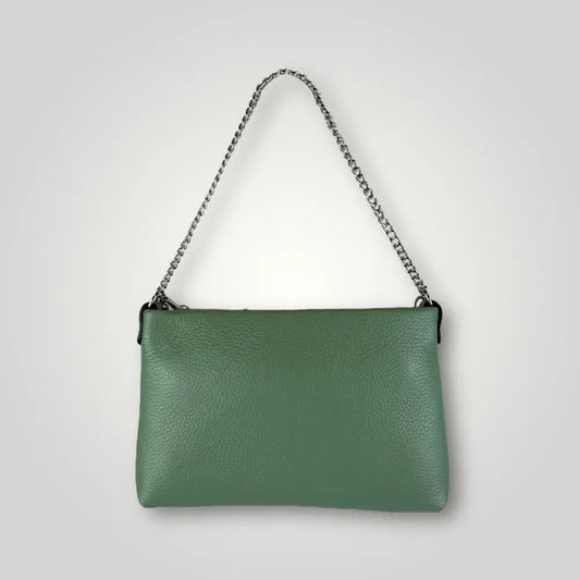 Mintaka - Borsa A Mano In Vera Pelle Dollaro Verde Borsa A Mano