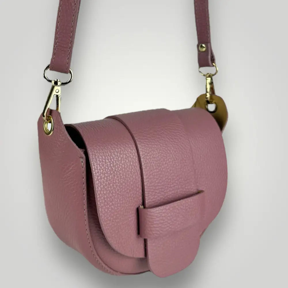 Misam - Borsa A Spalla In Vera Pelle Rosa Antico Borsa A Spalla