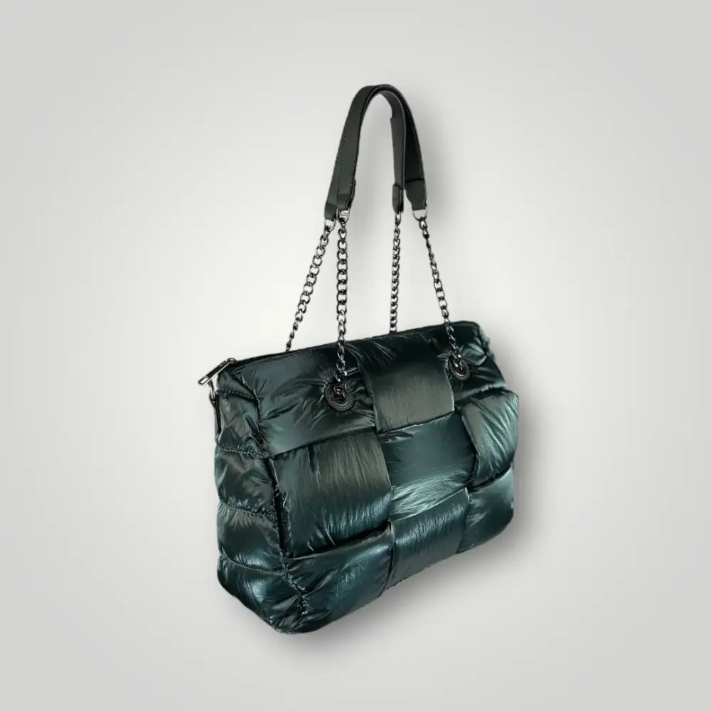 Polaris - Borsa Due Manici In Tessuto Piumino Green Borsa Due Manici