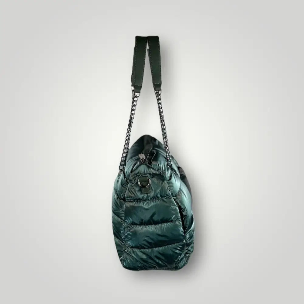 Polaris - Borsa Due Manici In Tessuto Piumino Green Borsa Due Manici