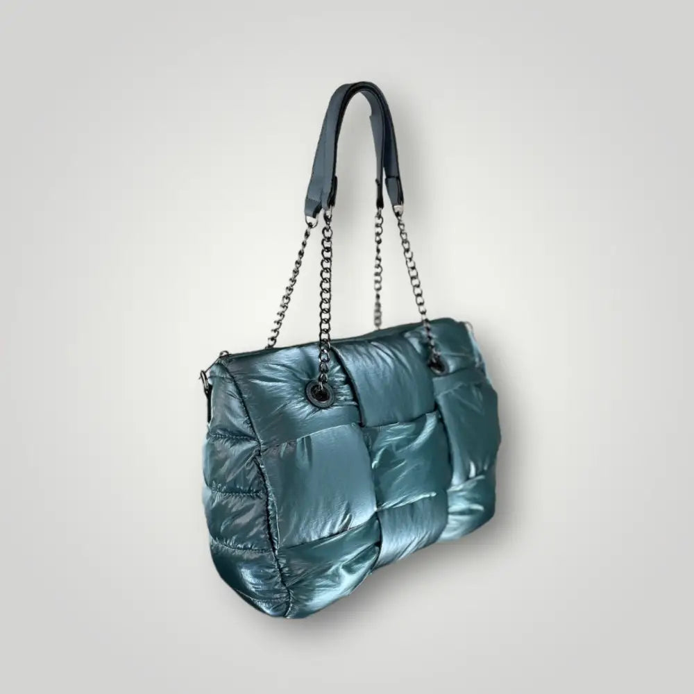 Polaris - Borsa Due Manici In Tessuto Piumino Light Blue Borsa Due Manici