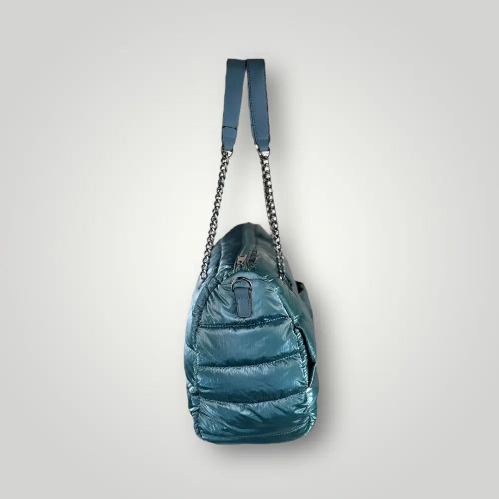 Polaris - Borsa Due Manici In Tessuto Piumino Light Blue Borsa Due Manici