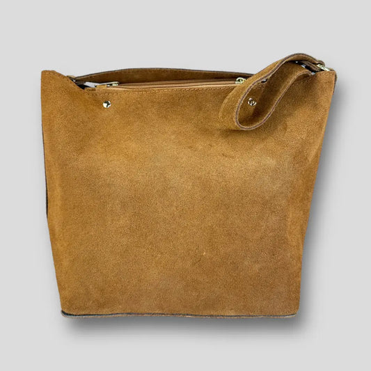 Virgo - Borsa A Spalla In Vera Pelle Camel Borsa A Spalla