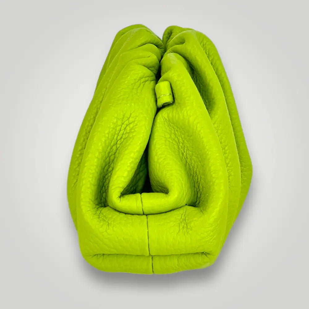 Zosma - Borsa Clutch A Mano In Vera Pelle Verde Lime Borsa A Mano