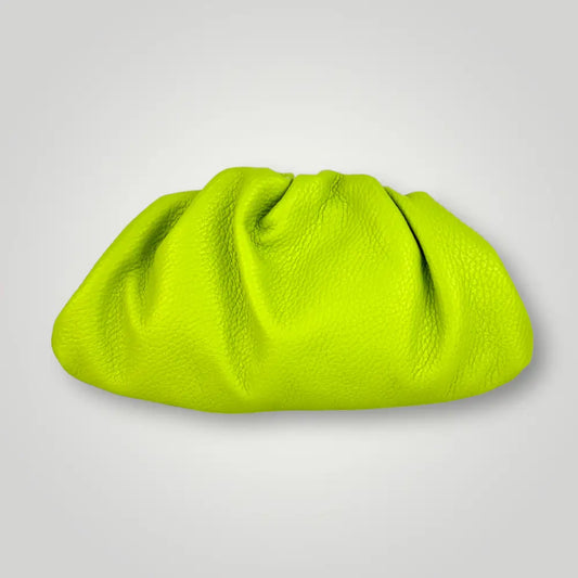 Zosma - Borsa Clutch A Mano In Vera Pelle Verde Lime Borsa A Mano